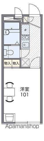 レオパレスマグノリア イワタ(1K/2階)の間取り写真