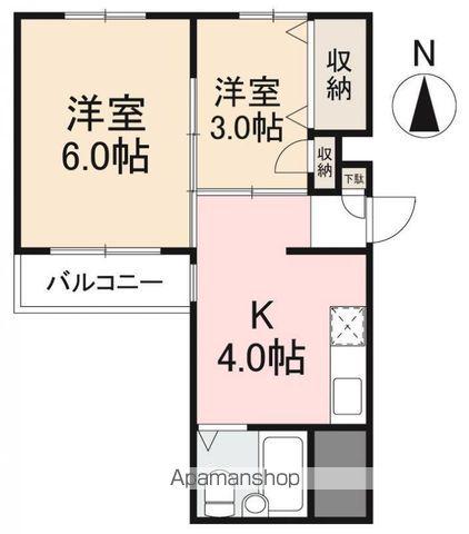 Lコート(2K/3階)の間取り写真