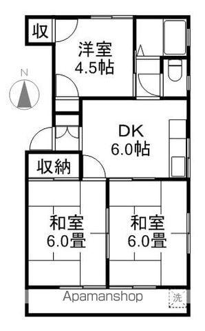 第1松本コーポ(3DK/2階)の間取り写真