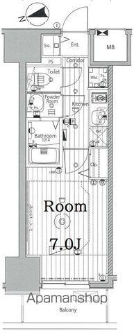 メイクス城西レジデンス(1K/10階)の間取り写真