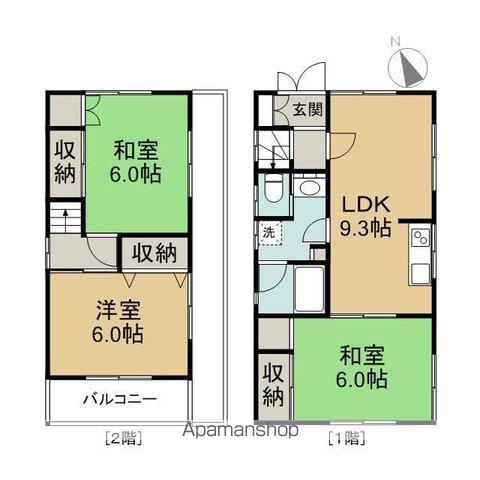 京葉線 舞浜駅 徒歩23分 2階建 築47年(3DK)の間取り写真