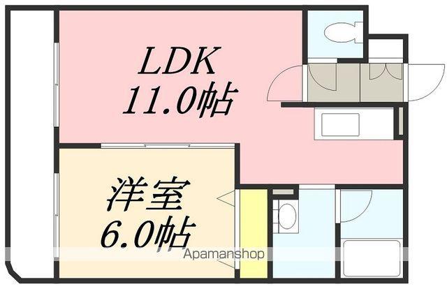 シーサイドガーデン銭函(1LDK/4階)の間取り写真