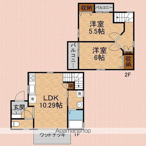 ＥＮ　ＶＩＬＬＡＧＥ　Ｎ(2LDK)の間取り写真