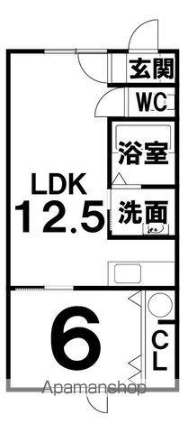 ヒルズラフォーレ(1LDK/1階)の間取り写真