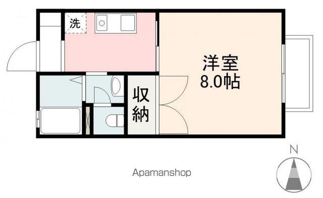 リバティーハイツ(1K/2階)の間取り写真