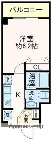 東京地下鉄東西線 浦安駅(千葉) 徒歩12分 4階建 築6年(1K/2階)の間取り写真