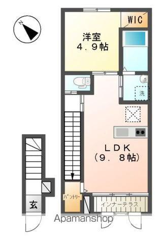 エリンコート(1LDK/2階)の間取り写真