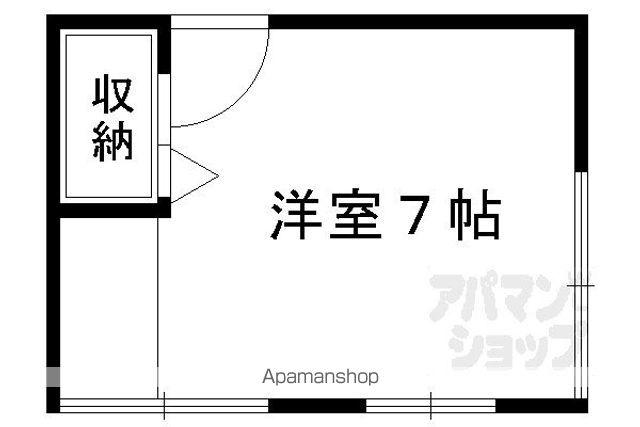 叡山電鉄 一乗寺駅 徒歩10分 2階建 築51年(ワンルーム/2階)の間取り写真