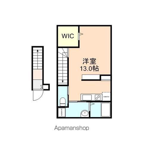 CASA BUONA VITAⅢ A棟(ワンルーム/2階)の間取り写真
