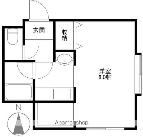 MKビル(ワンルーム/4階)の間取り写真
