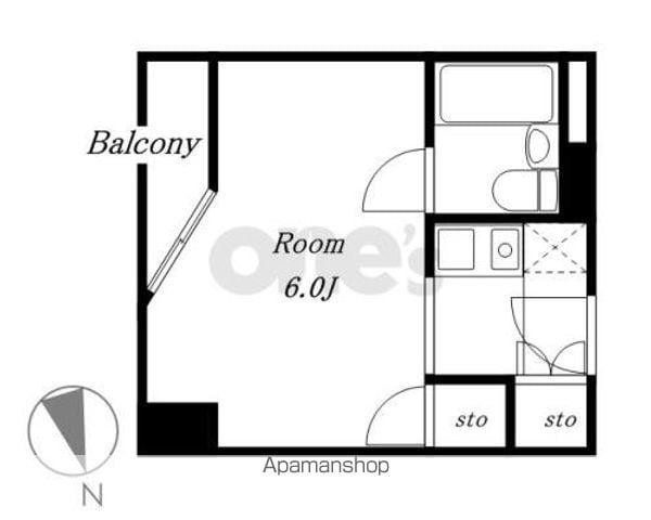 ベルモア堀詰(1K/5階)の間取り写真