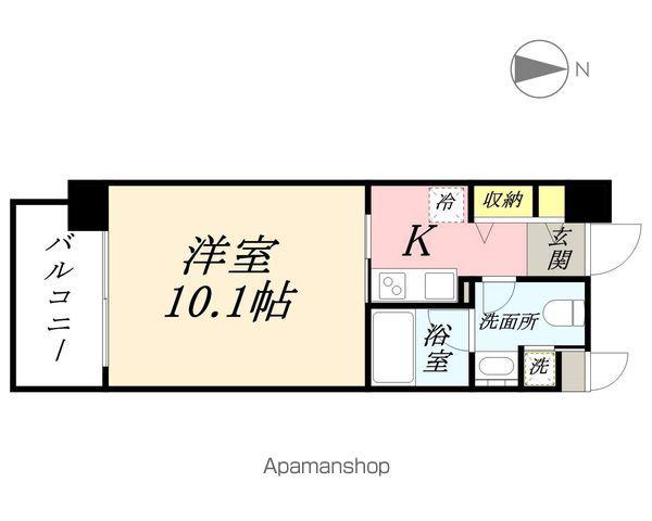 AXⅠS伊島(1K/7階)の間取り写真