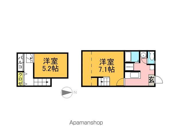 セレス室見(1K/2階)の間取り写真