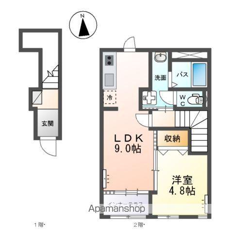 ルミナーレ(1LDK/2階)の間取り写真