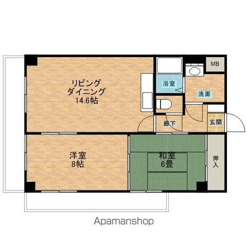 フリーダム光が丘Ⅱ(2LDK/6階)の間取り写真