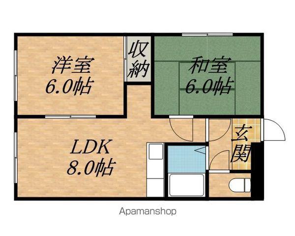 ラフォーレ41(2DK/4階)の間取り写真