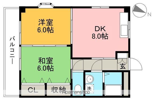 あざみのスクエア(2DK/2階)の間取り写真