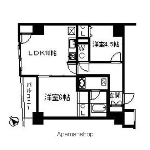 パートナーシップアパートメント(2LDK/10階)の間取り写真