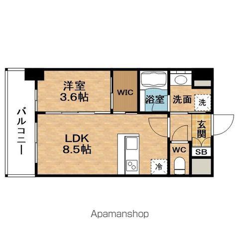 ORSUSOSAKAFUKUSHIMA(1LDK/12階)の間取り写真
