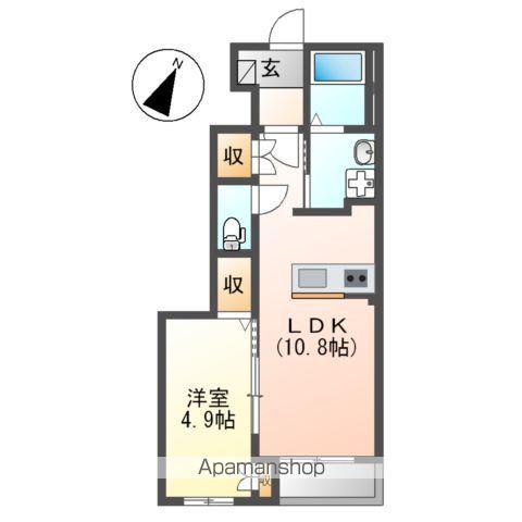 ルオント コティ(1LDK/1階)の間取り写真