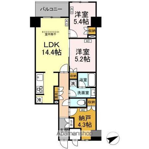 サンジョイアゼロ(2LDK/1階)の間取り写真