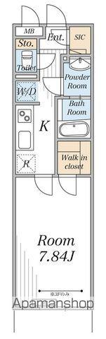 リブリ・検見川浜(1K/1階)の間取り写真