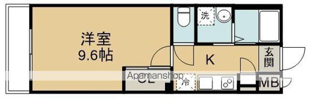 ベル フルール(1K/2階)の間取り写真