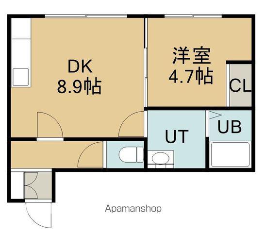 KIKI(1DK/2階)の間取り写真