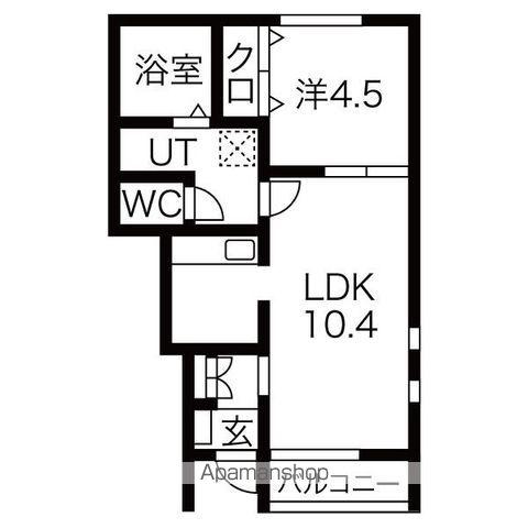 CIELO C(1LDK/1階)の間取り写真