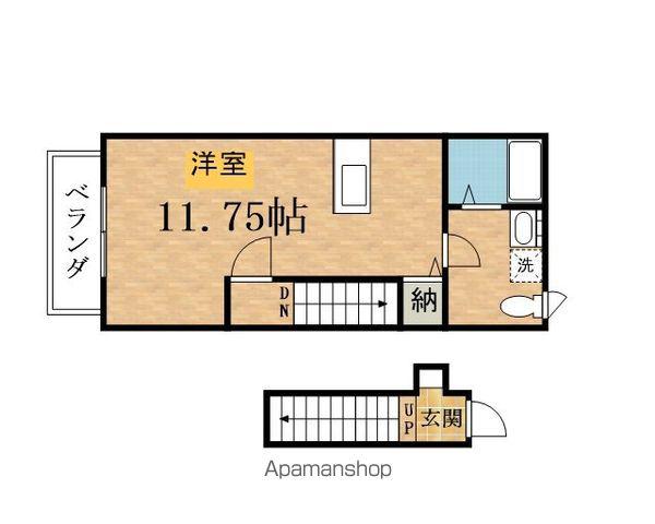 レガーロC棟(ワンルーム/2階)の間取り写真