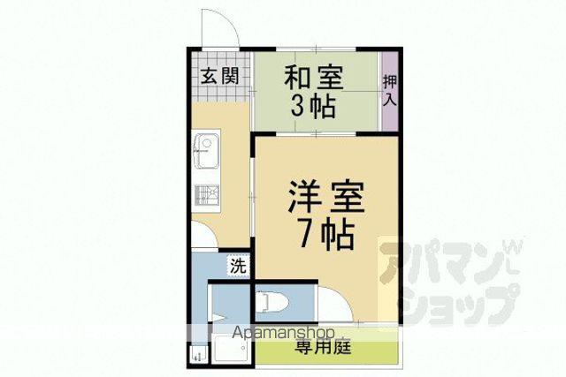 京都市東西線 東山駅(京都) 徒歩7分 1階建 築101年(2K)の間取り写真