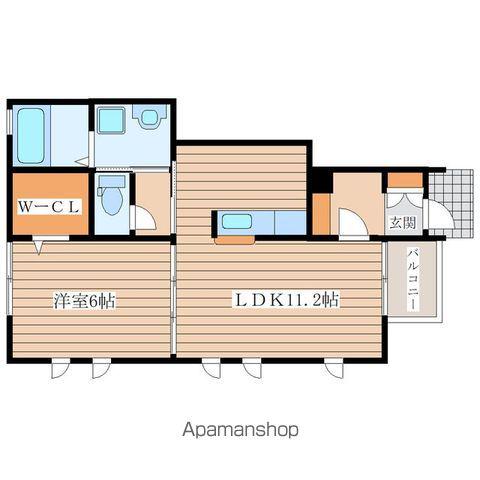 WISH南光台(1LDK/1階)の間取り写真