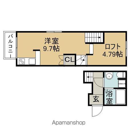 RADIANCE守山(1K/2階)の間取り写真