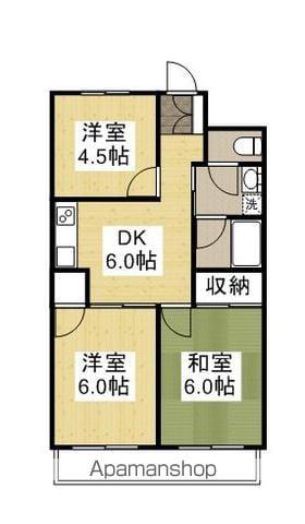 グランピアⅡ(3DK/2階)の間取り写真