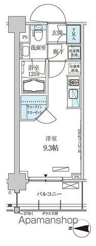 パークアクシス菊川ステーションゲート(ワンルーム/5階)の間取り写真