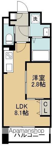 シェルグランデ原町本通(1LDK/4階)の間取り写真