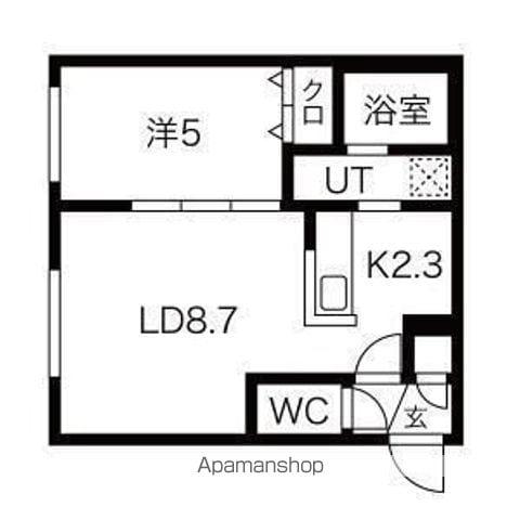 パークレジデンス円山北(1LDK/3階)の間取り写真