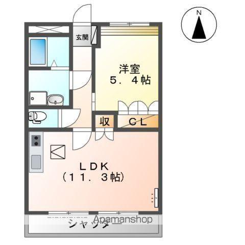 プロヴァンス(1LDK/1階)の間取り写真