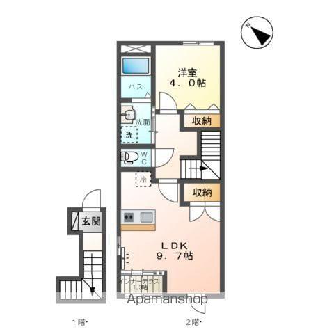 パルティール(1LDK/2階)の間取り写真