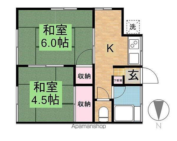 アテイ雑司が谷(2K/1階)の間取り写真
