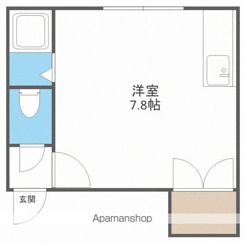 フロンティア中の島(ワンルーム/2階)の間取り写真
