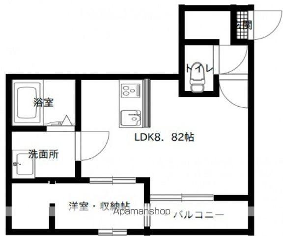 フリートフォルヴィラ古江新町B(1LDK/1階)の間取り写真