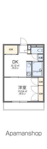 レオパレスクレベール(1DK/2階)の間取り写真