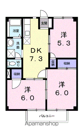 ニューシティマツザワ(3DK/1階)の間取り写真