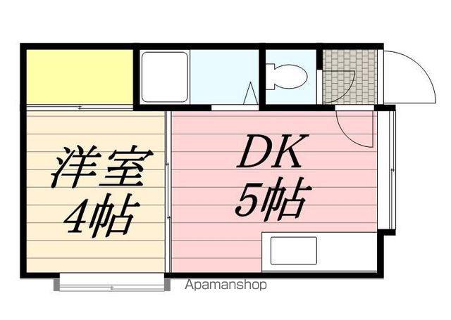 グリーンスターマンション(1DK/2階)の間取り写真