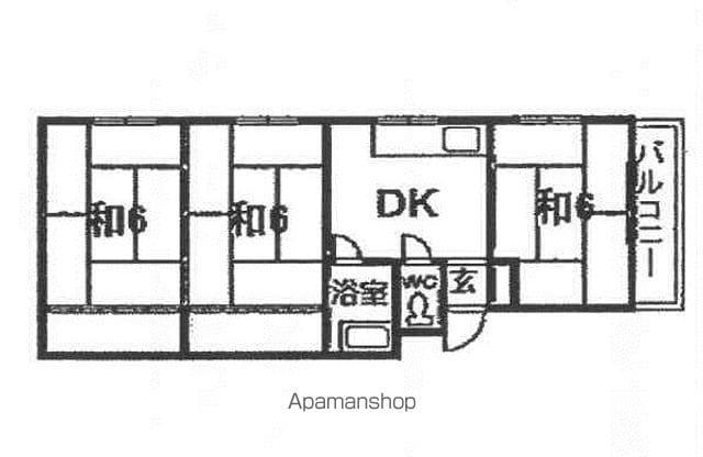 マンション稔(3DK/2階)の間取り写真