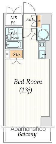 代々木シティホームズ(ワンルーム/7階)の間取り写真