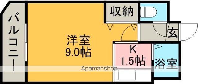 ハイコート文京台イースト(1K/9階)の間取り写真