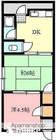 元木ハイツ(2K/2階)の間取り写真