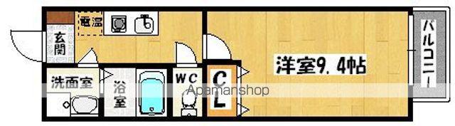 メゾン長曽根A棟・B棟(1K/1階)の間取り写真